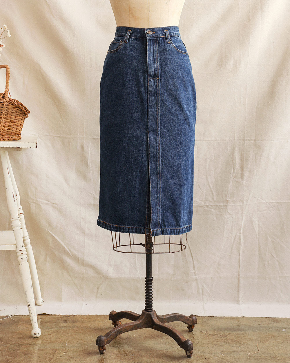 Denim midi skirt clearance 80s