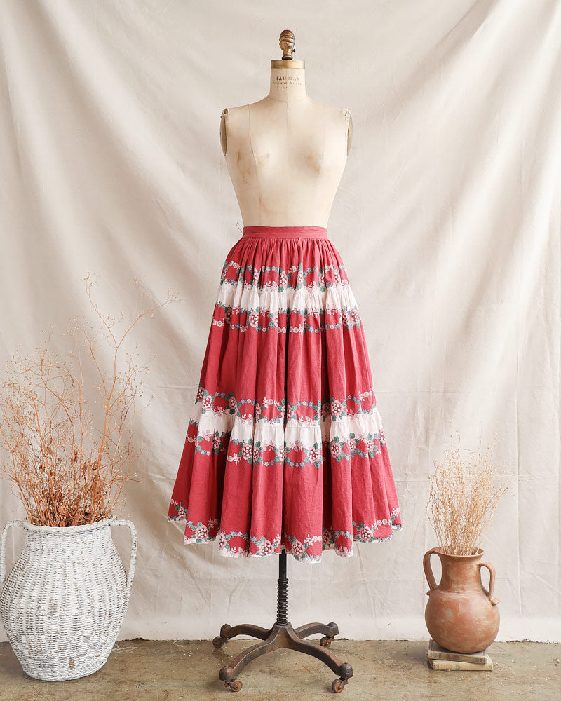 Vintage 1940s Cotton Swing Skirt / Adored Vintage / Gathered from the ...