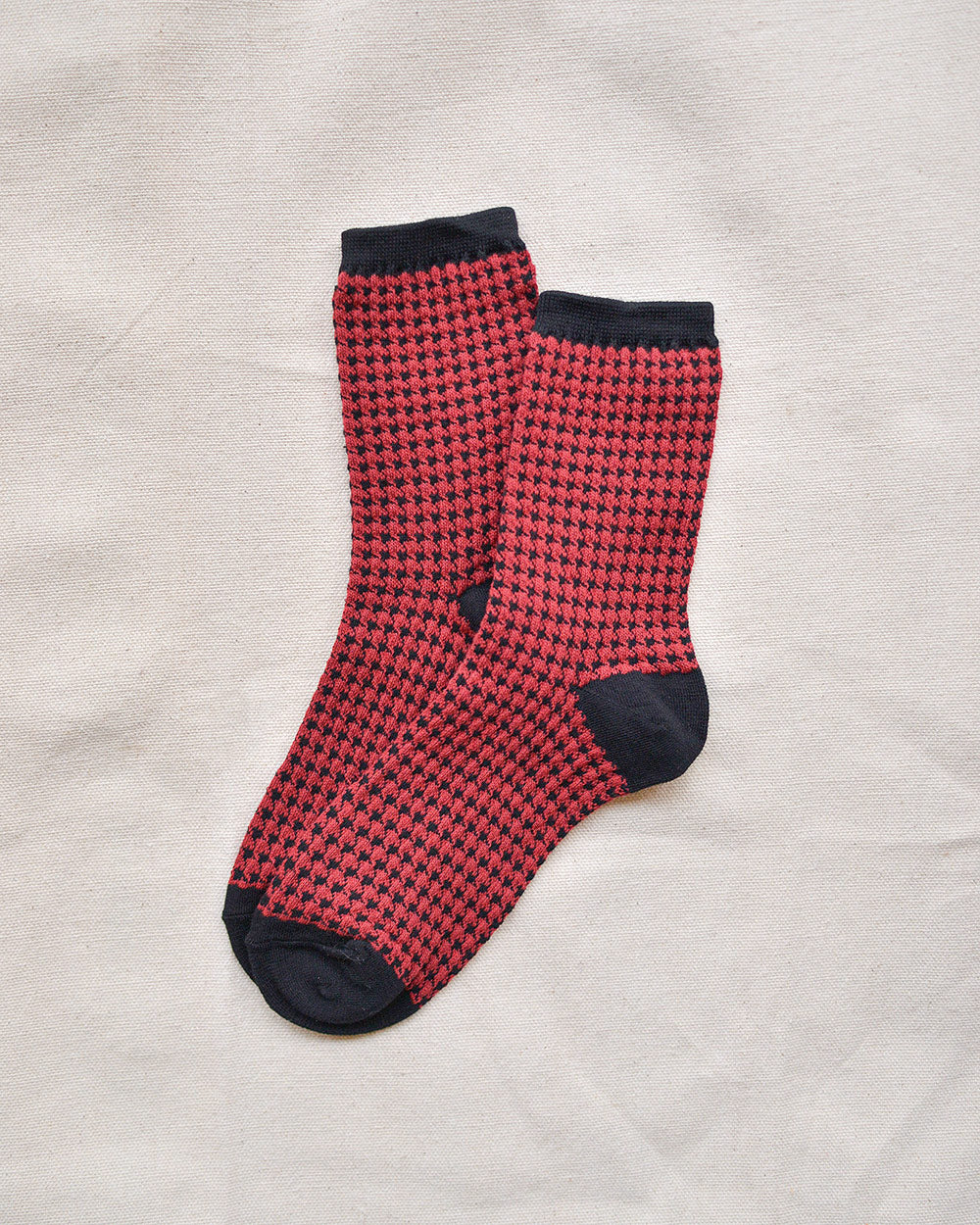 Classic Wool Ankle Socks - Red